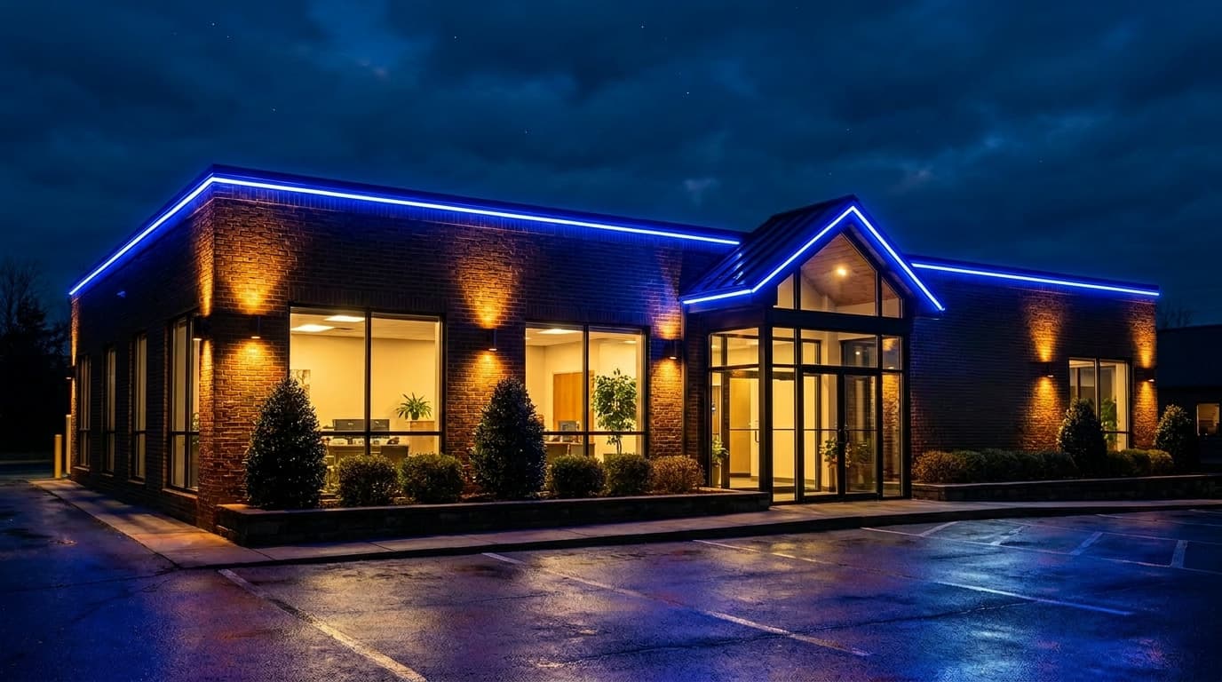 Commercial landscape lighting — project 8