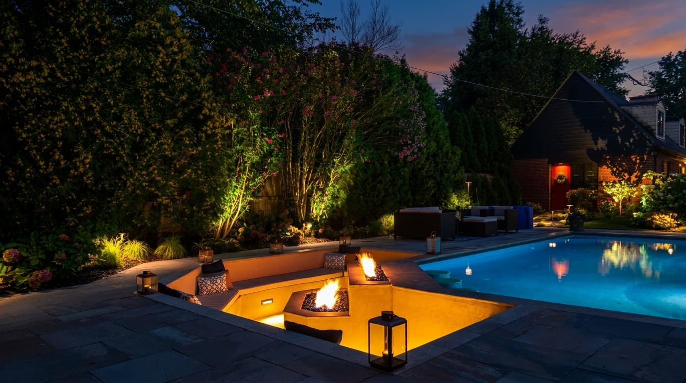 Deck, patio, and pool lighting — project 14