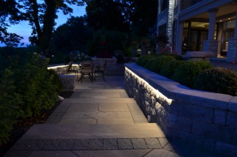 Outdoor lighting system designed by LightScapes of WNY