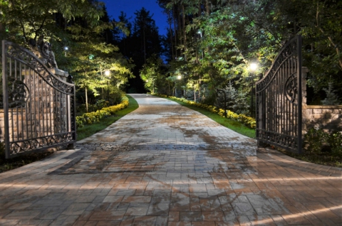 Outdoor lighting system designed by LightScapes of WNY