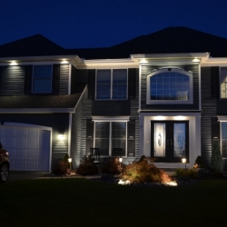 Outdoor lighting system designed by LightScapes of WNY