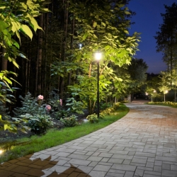 Outdoor lighting system designed by LightScapes of WNY