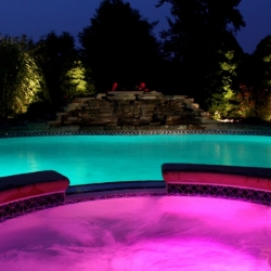 Pool lighting system designed by LightScapes of WNY